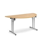 Deluxe folding leg meeting tables - Semi circular folding leg tables