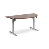 Deluxe folding leg meeting tables - Semi circular folding leg tables