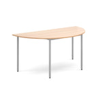 Flexi-tables Semi circular flexi-table with silver frame