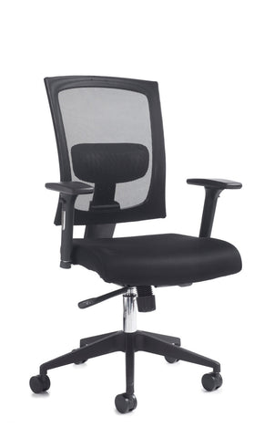 Task & operator seating Gemini 200 fabric mesh task chair with arms no headrest