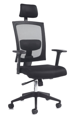 Task & operator seating Gemini 200 fabric mesh task chair with arms and headrest