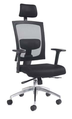 Task & operator seating Gemini 300 fabric mesh task chair with arms and headrest
