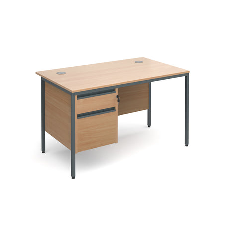 Maestro Straight desks with 2 drawer pedestal