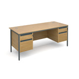 Maestro Straight desks with 2 and 2 drawer pedestals