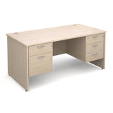 Maestro25 PL Straight desks with 2 and 3 drawer pedestal 