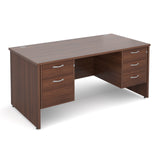 Maestro25 PL Straight desks with 2 and 3 drawer pedestal 