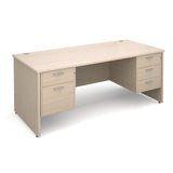 Maestro25 PL Straight desks with 2 and 3 drawer pedestal 