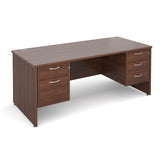 Maestro25 PL Straight desks with 2 and 3 drawer pedestal 