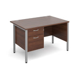 Maestro25 SL Straight desks with 2 drawer pedestal 