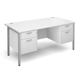 Maestro25 SL Straight desks with 2 and 2 drawer pedestal