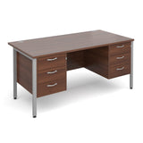 Maestro25 SL Straight desks with 3 and 3 drawer pedestal