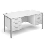 Maestro25 SL Straight desks with 3 and 3 drawer pedestal