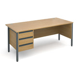 Maestro25 GL Straight desks with 3 drawer pedestal 