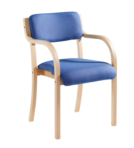 Conference & meeting seating  Prague wooden frame conference chair with arms