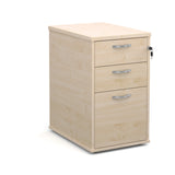 Desk high pedestal with silver handles 600mm deep