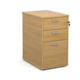 Desk high pedestal with silver handles 600mm deep