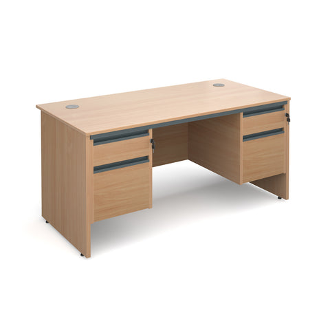 Maestro Straight desks with 2 and 2 drawer pedestals