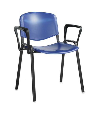 Conference & meeting seating  Plastic stacking chair with arms
