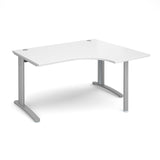 TR10 - Right hand ergonomic desks - Silver Leg