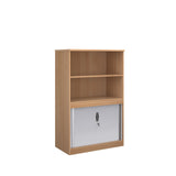 Combination units 1600mm high system combination bookcase with horizontal tambour