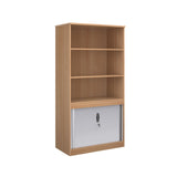 Combination units 2000mm high system combination bookcase with horizontal tambour