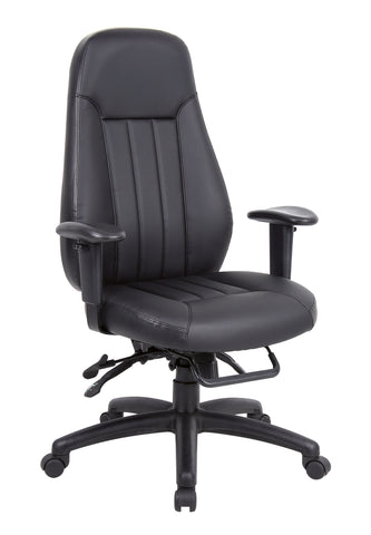 24hr & ergonomic seating  Zeus 24hr leather faced task chair